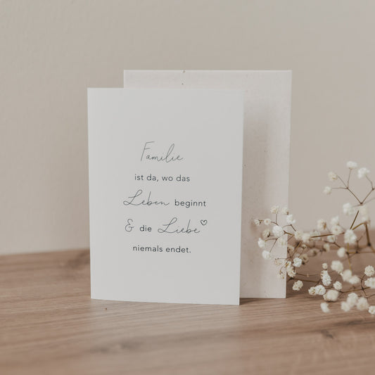 Klappkarte Familie | Eulenschnitt