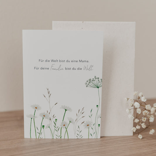 Klappkarte Blumenwiese | Eulenschnitt