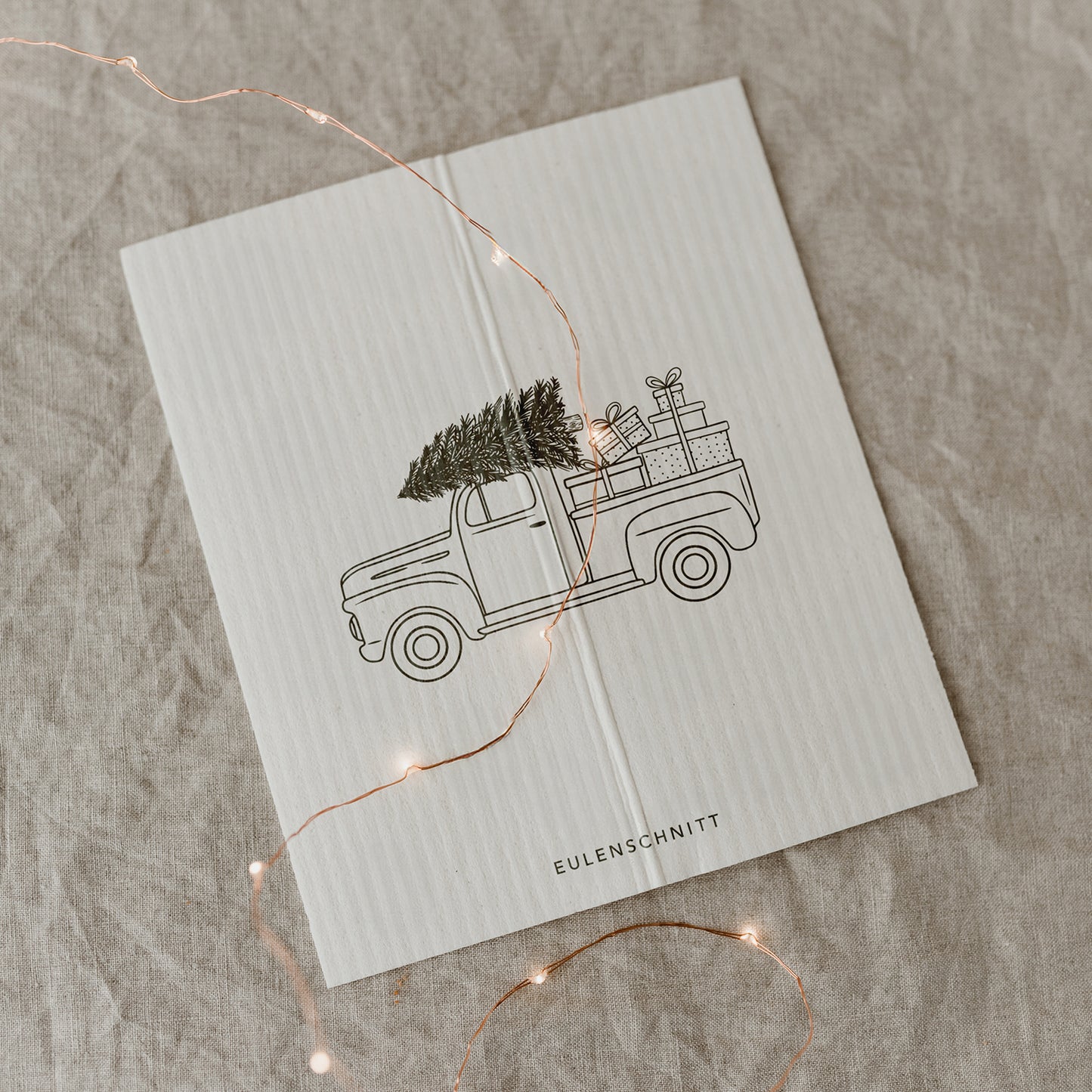 Schwammtücher Weihnachtsauto 3er Set | Eulenschnitt
