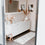 Tapis couloir lavable Lignes Crème