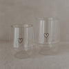 Doppelwandiges Glas 300ml Herz