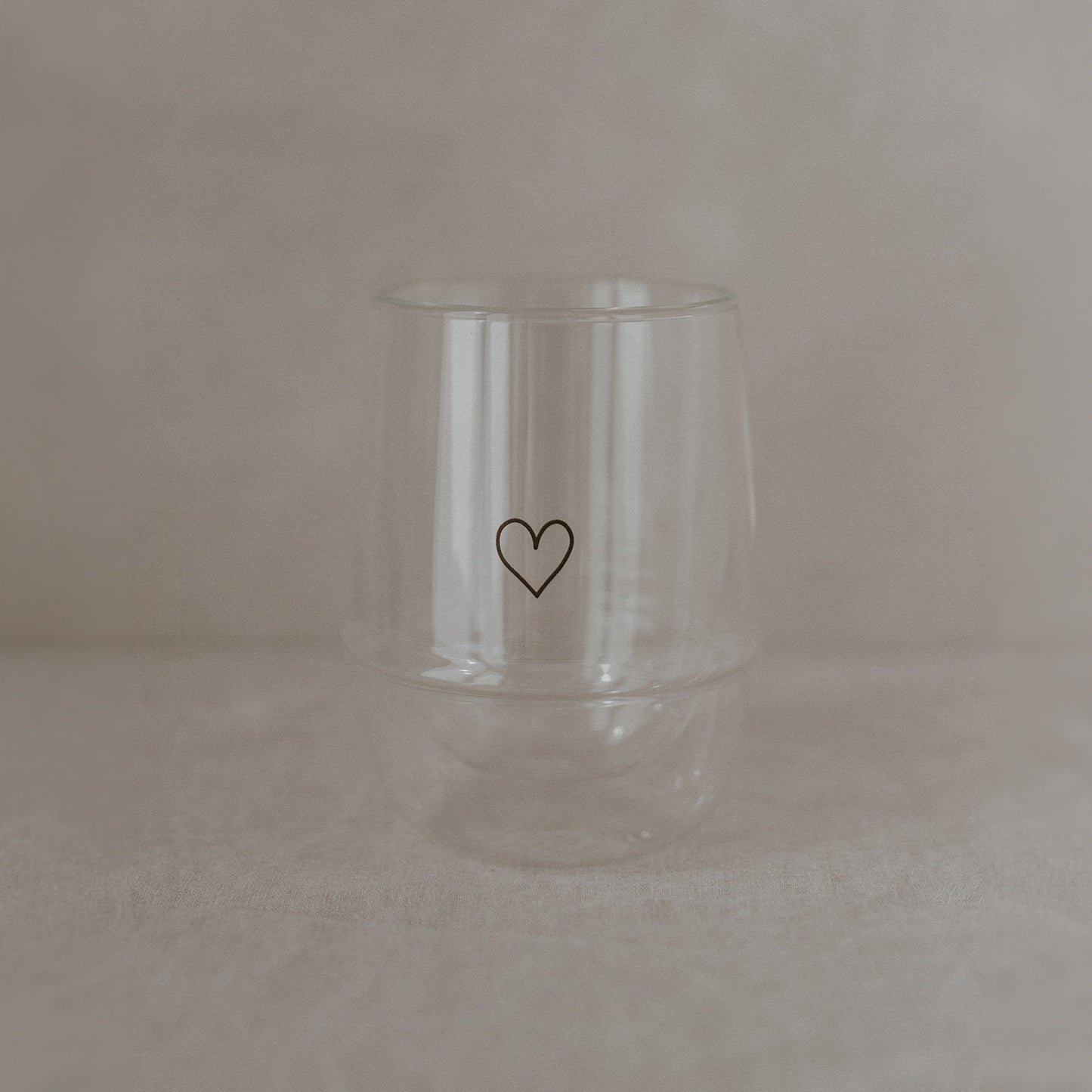 Doppelwandiges Glas 300ml Herz