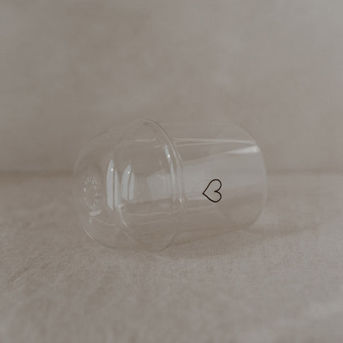 Doppelwandiges Glas 300ml Herz
