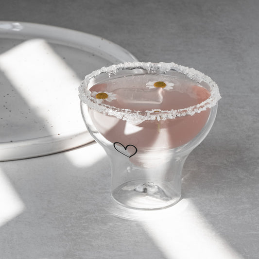 Doppelwandiges Glas Herz 100ml