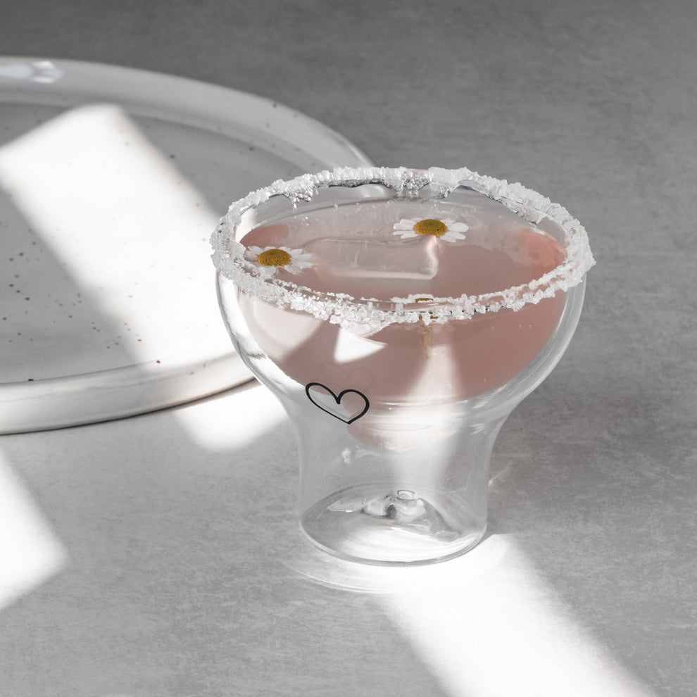 Doppelwandiges Glas Herz 100ml