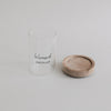 Minivorratsglas „Wunscherfüller“ mit Holzdeckel und abgenommenem Deckel auf weißem Hintergrund