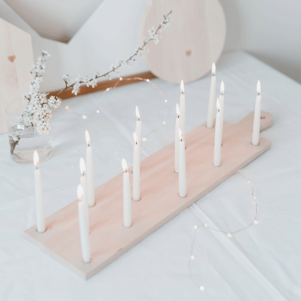 Kerzenbrett aus Buche