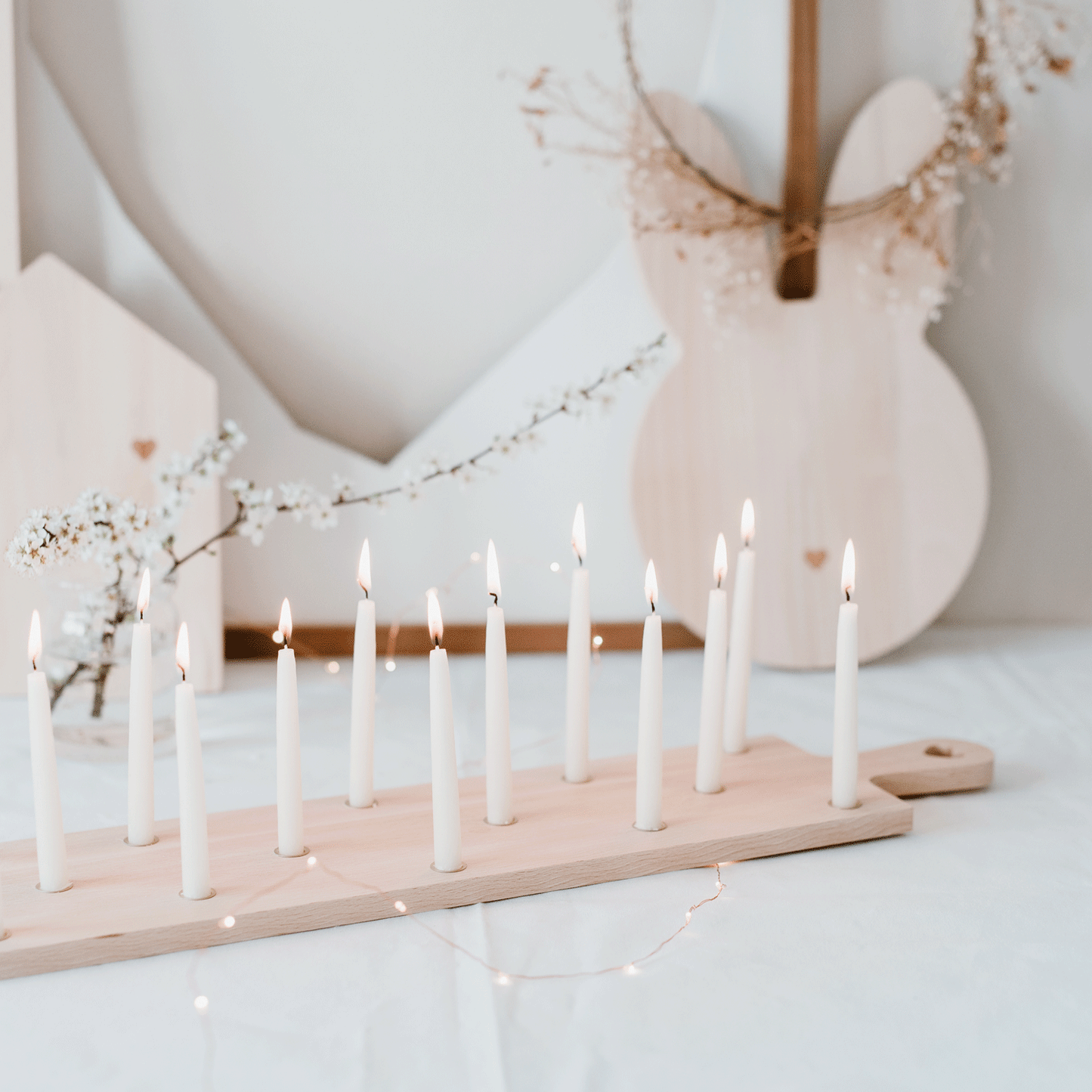 Kerzenbrett aus Buche