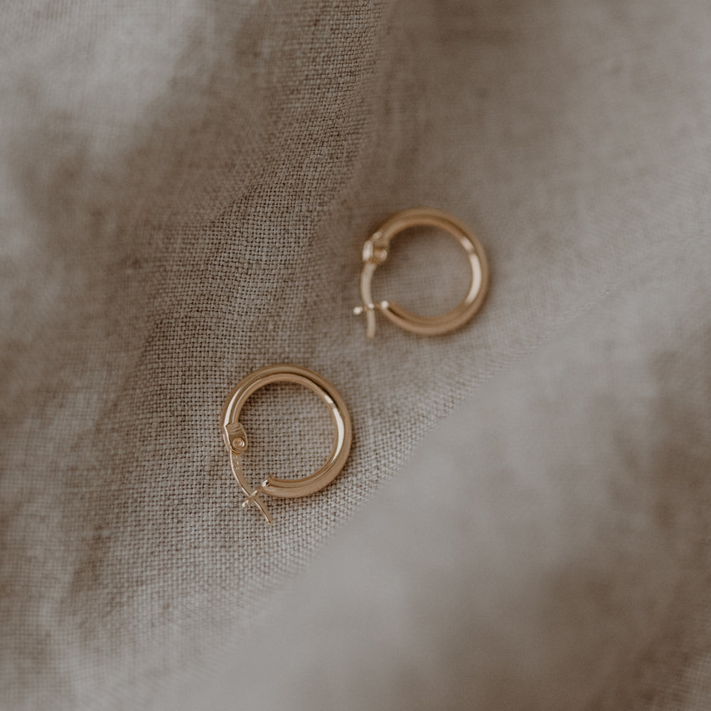 Creole Nele Gold 1,4 cm | Eulenschnitt 