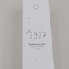 Wandkalender 2027 minimalistisch mit „hallo 2027“ Schrift und Punkten