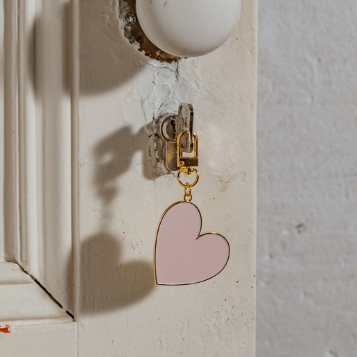 Schlüsselanhänger kleines Herz Rosa | Eulenschnitt 