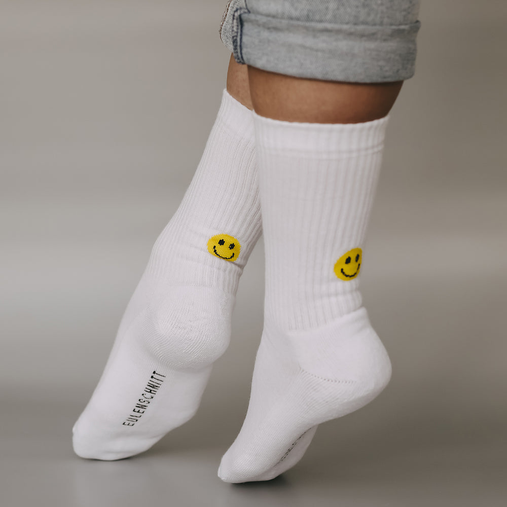 Chaussette Smiley jaune