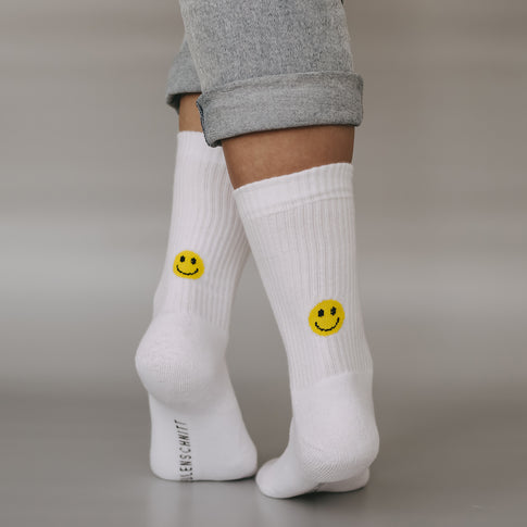Chaussette Smiley jaune