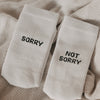 Socken weiß Sorry not Sorry