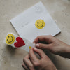 Aufkleber Smiley, Herz, Daisy