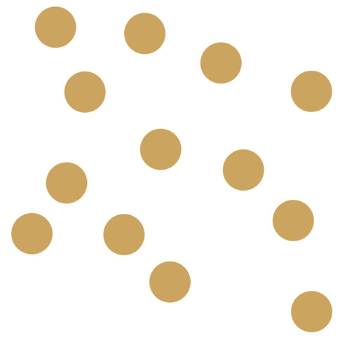 Wandsticker Punkte Gold im 48er Set