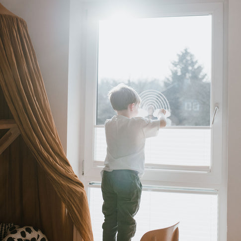 Fenstersticker Regenbogen zum Ausmalen