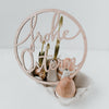 Couronne en bois Frohe Ostern