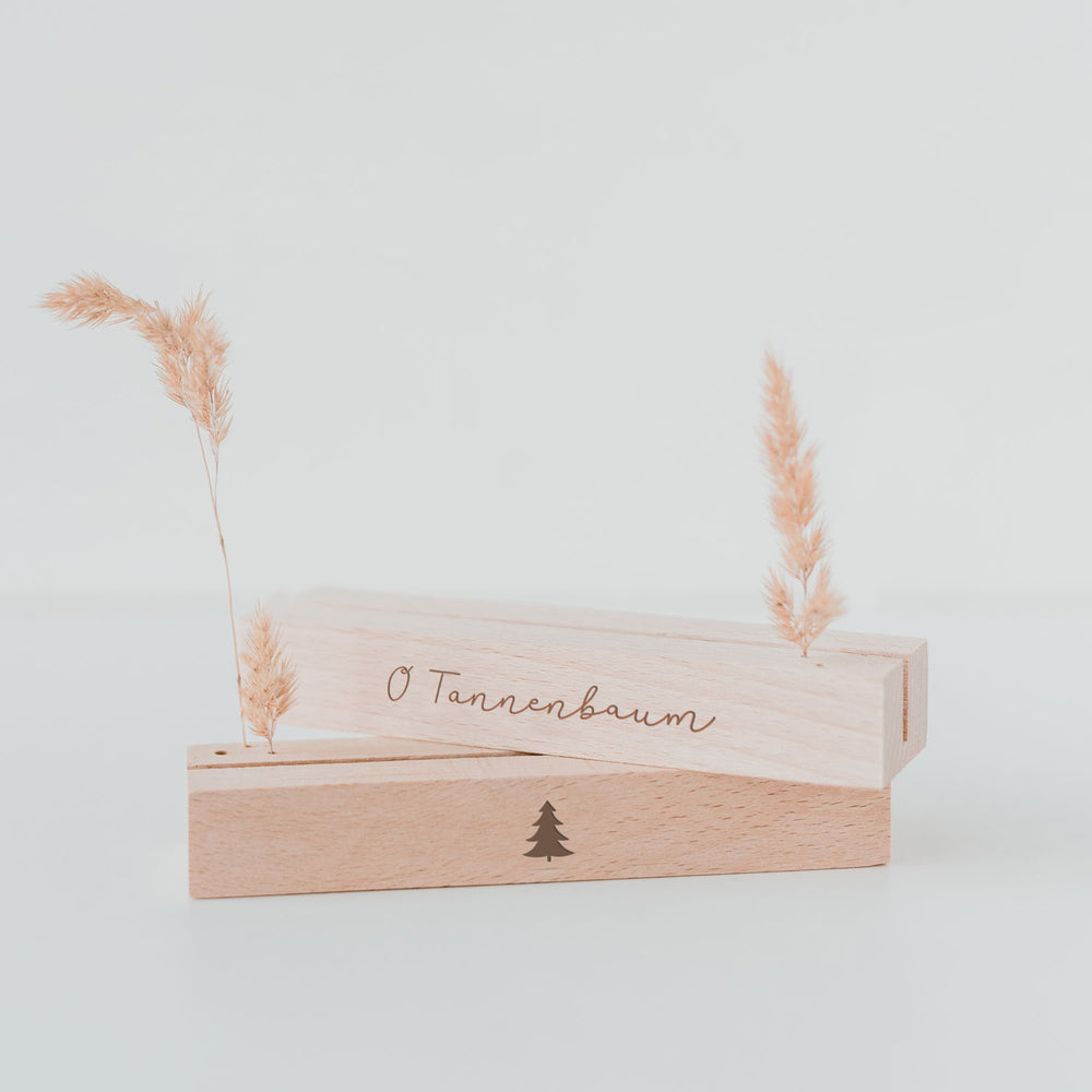 Support de cartes et de fleurs séchées Sapin de Noël en lot de 2