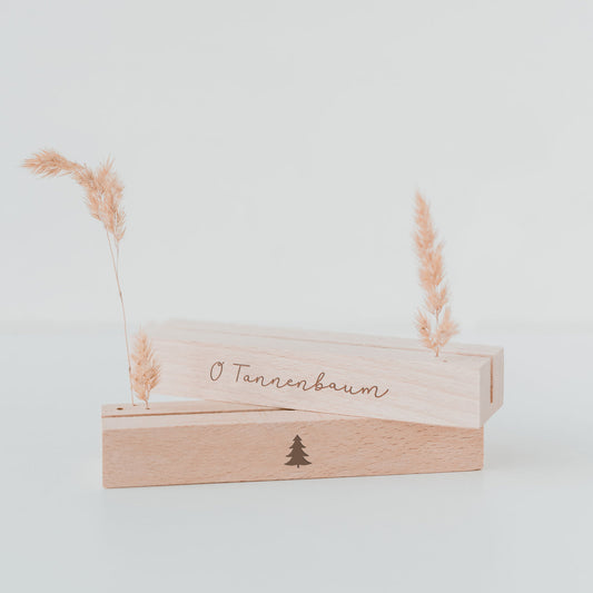 Support de cartes et de fleurs séchées Sapin de Noël en lot de 2