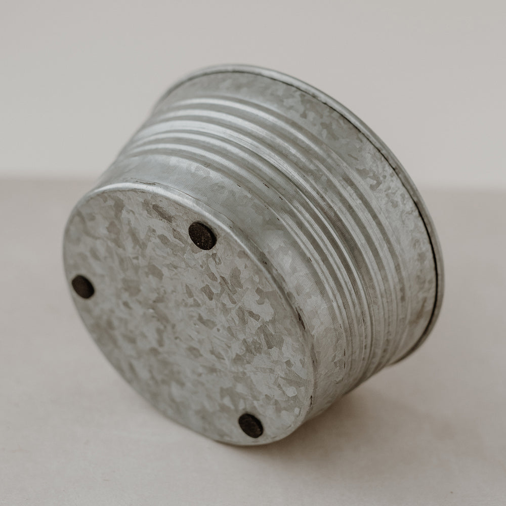 Metallbox rund 20cm | Eulenschnitt 