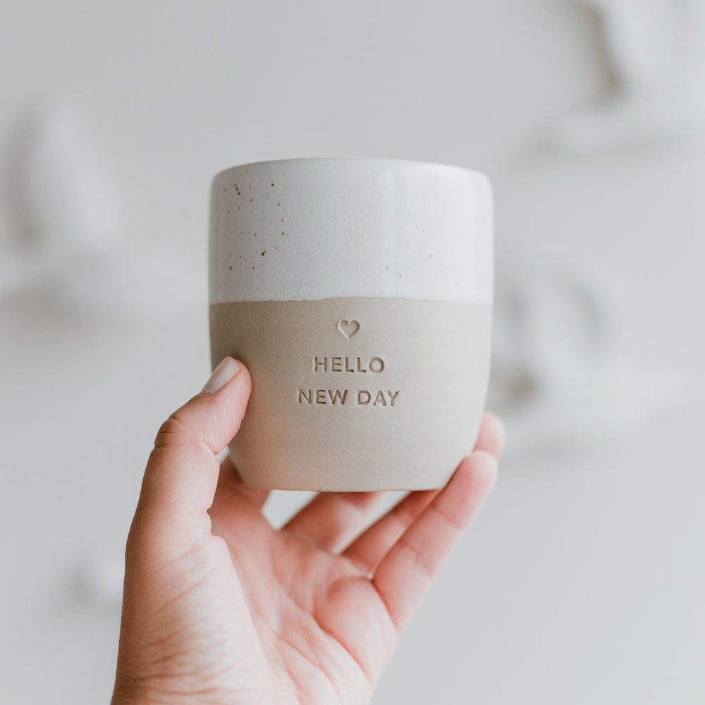 Becher Hello New Day | Eulenschnitt 