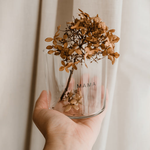 Verres à eau Mama & Mini noir en lot de 2