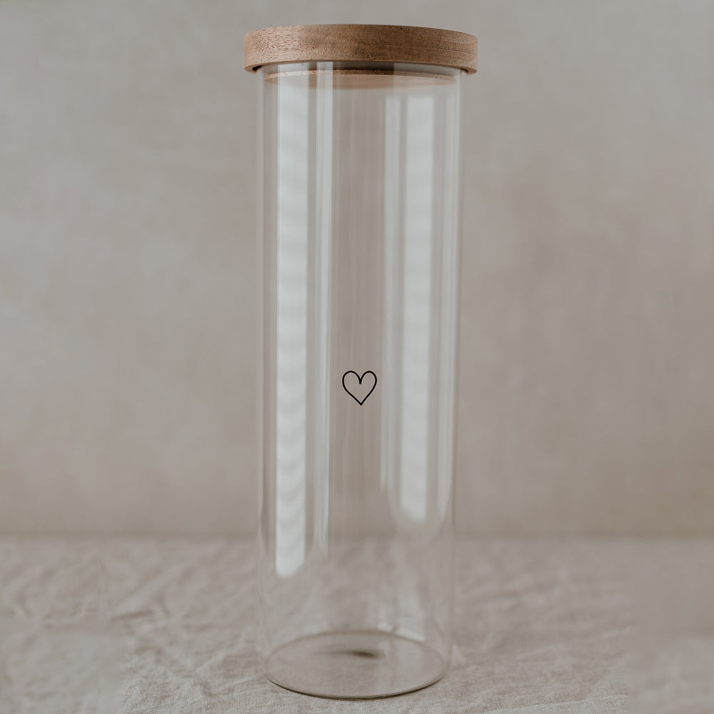 Vorratsglas Herz schwarz 31 cm | Eulenschnitt 