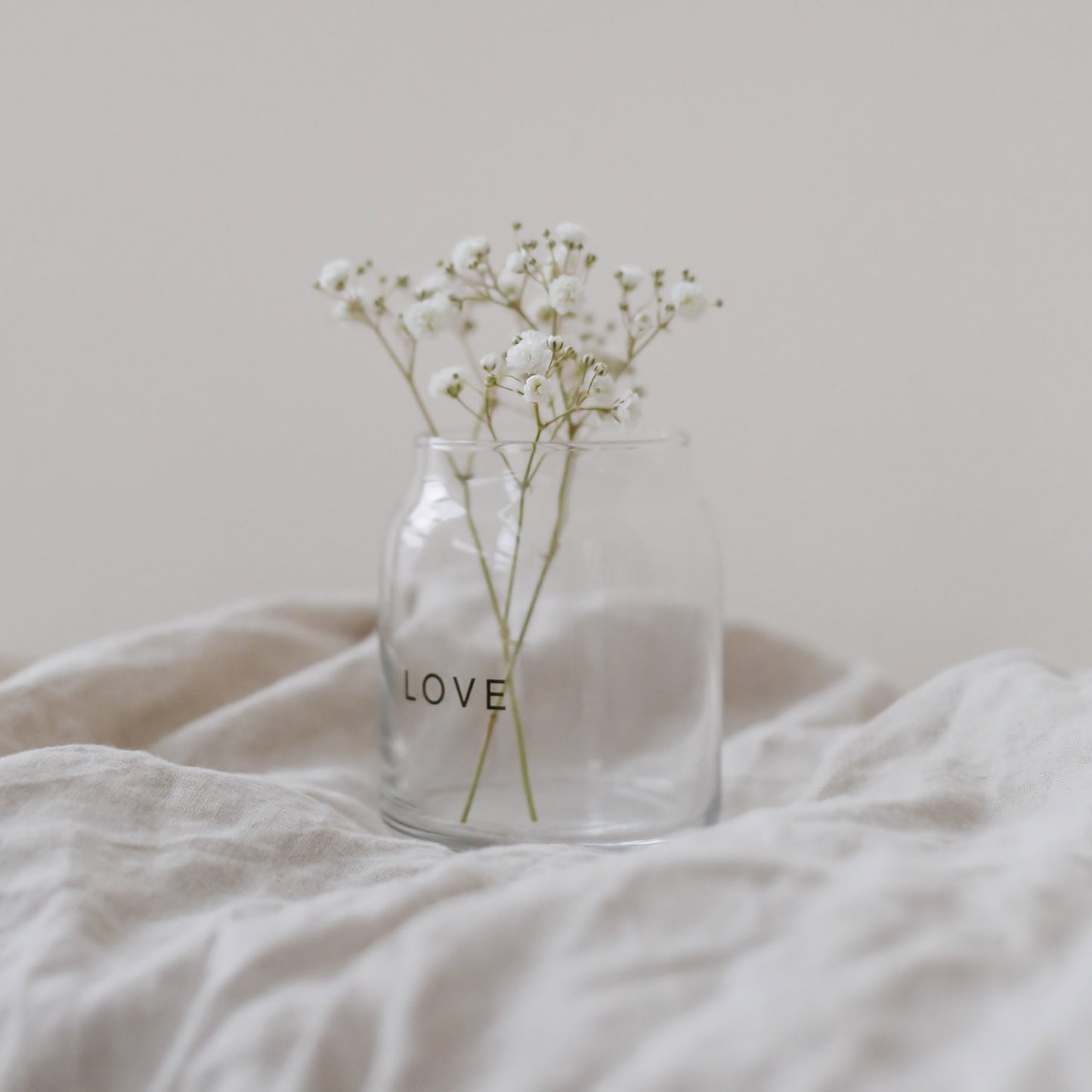 Vase aus Glas klein Love