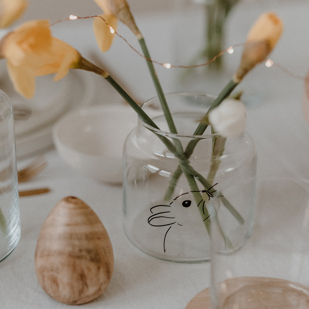 Vase en verre lapin Hase