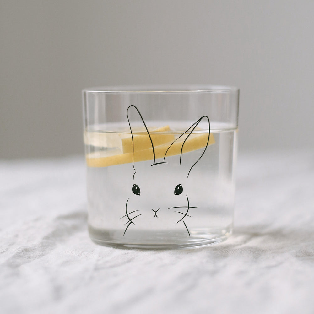 Verre à boire lapin noir