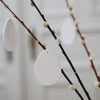 Pendentif en bois blanc d'oeufs en lot de 8