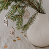 Pendentif en bois maison nature en lot de 8
