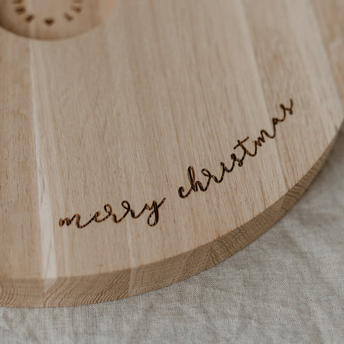 Kerzenbrett Merry Christmas 29cm