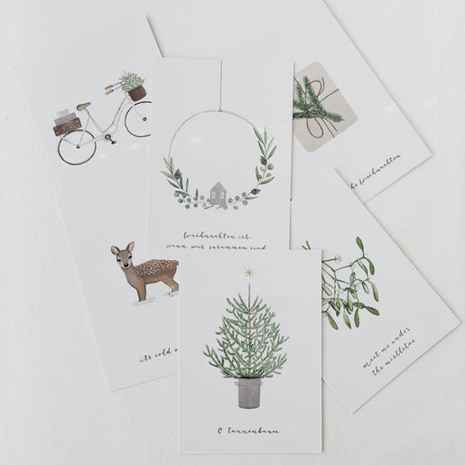 Kartenset Weihnachten im 6er Set