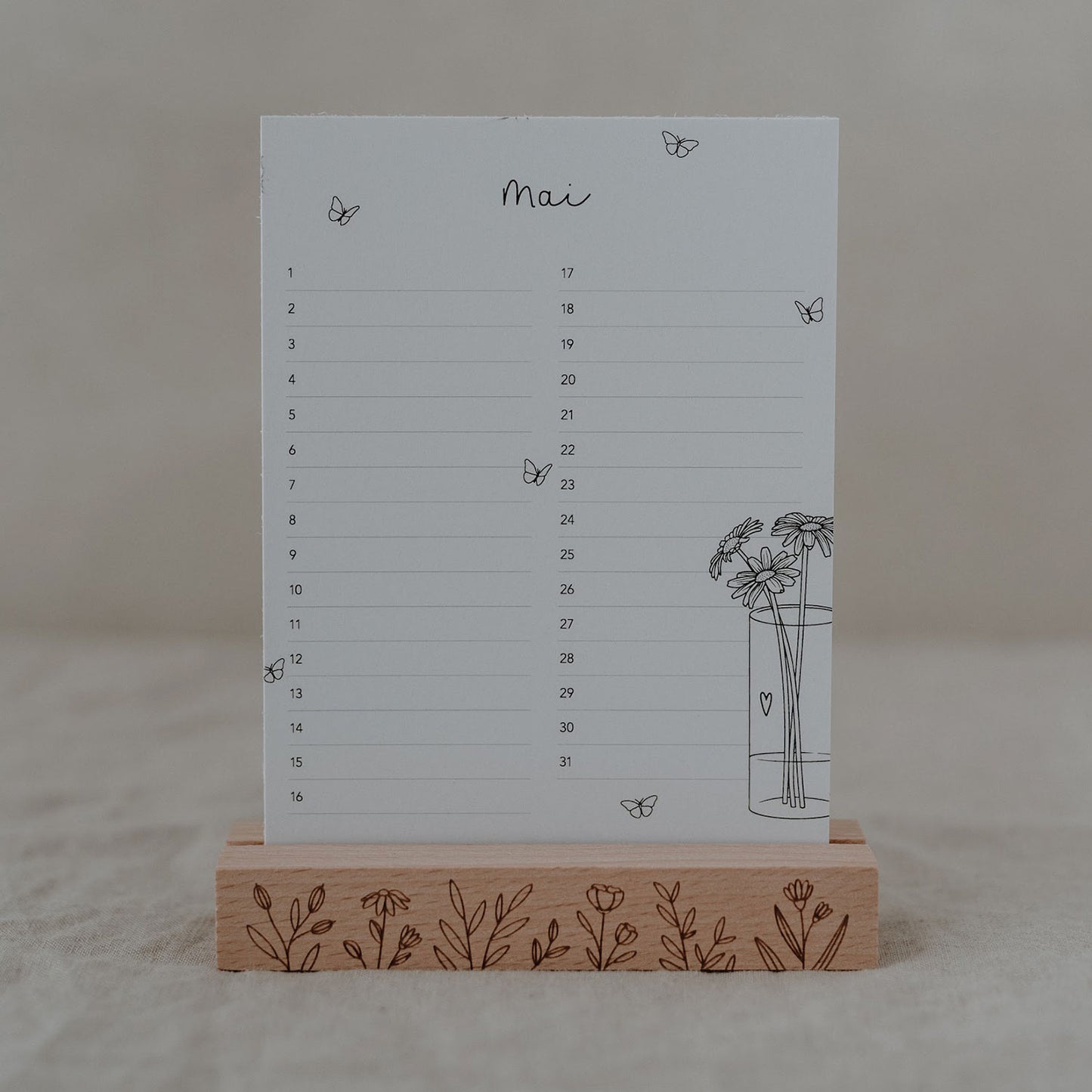 Tischkalender Geburtstage Blumenmädchen