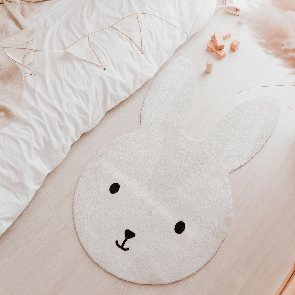 Waschbarer Kinderteppich Hase