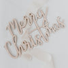 Lettrage en relief "Merry Christmas" en bois naturel