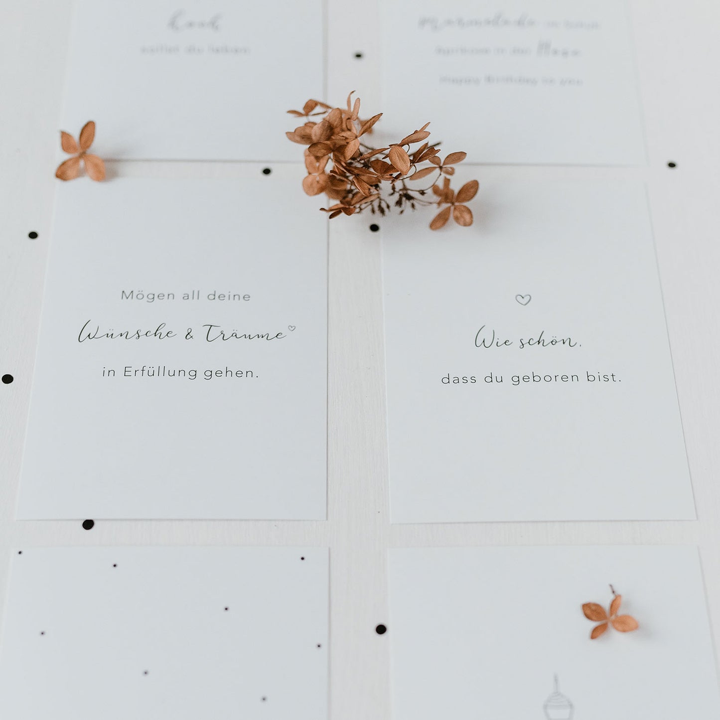 Ensemble de 6 cartes de voeux d´anniversaire