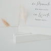 Carte et support de fleurs séchées blanc en lot de 2