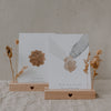 Support de cartes et fleurs séchées "Coeur" en lot de 2