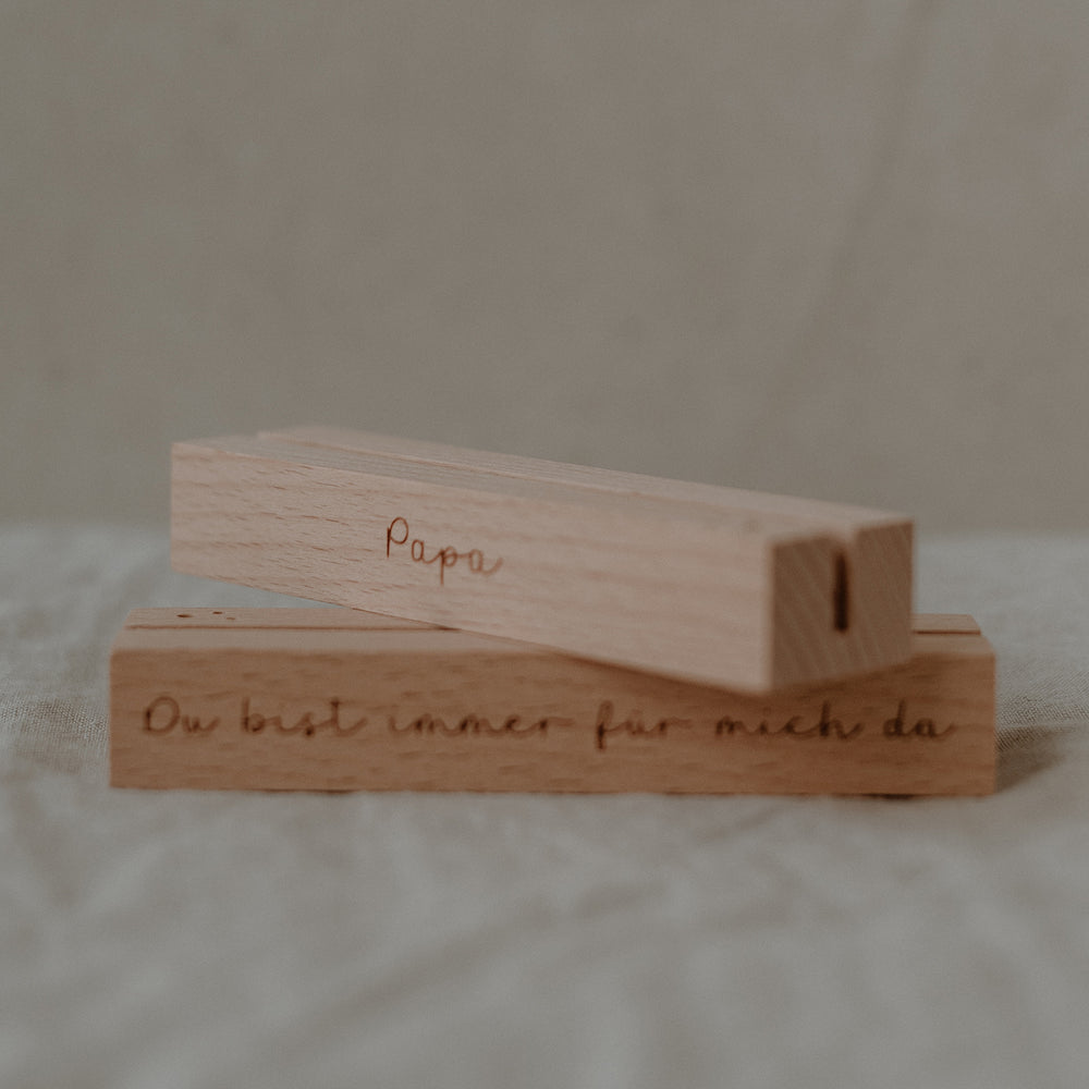 Porte-cartes et fleurs séchées Papa en lot de 2