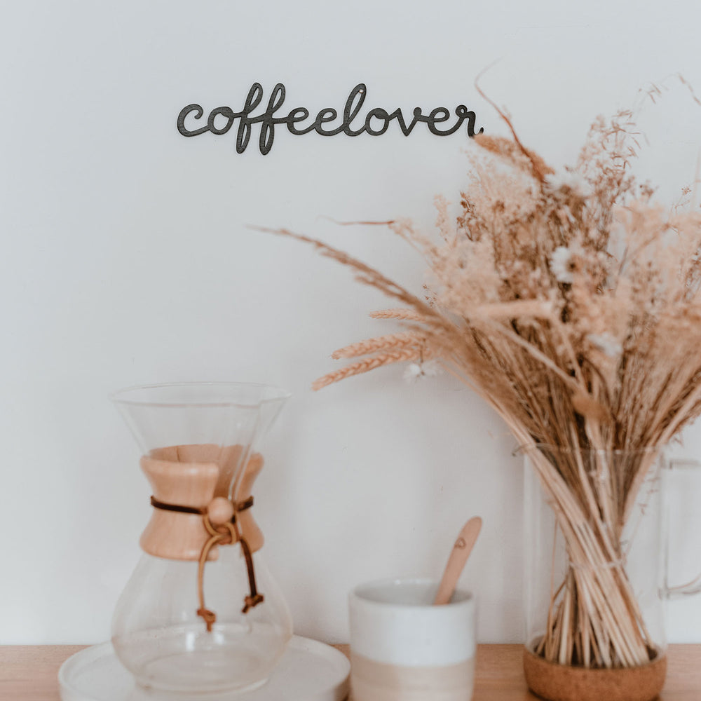 Lettrage en relief en bois Coffeelover