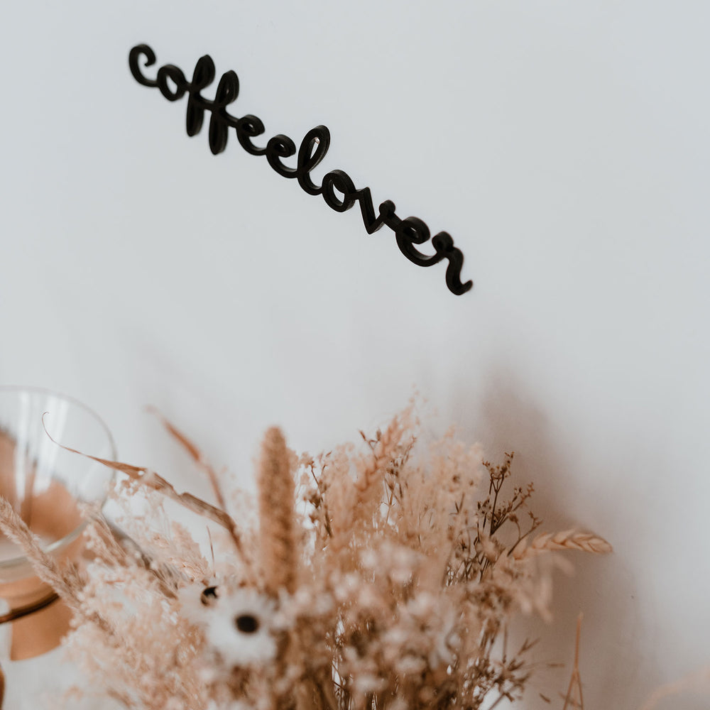 Lettrage en relief en bois Coffeelover