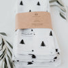 Serviettes en lin Sapins en lot de 4