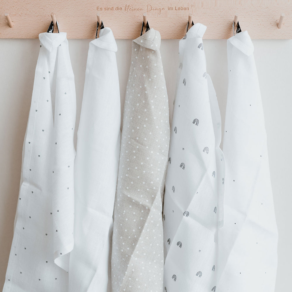 Leinen Geschirrtücher Herzen im 2er Set