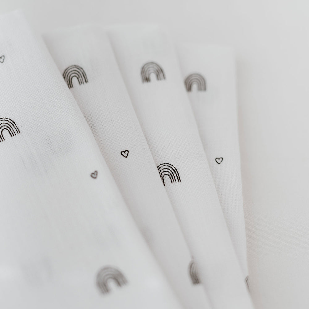 Leinen Servietten Regenbogen im 4er Set