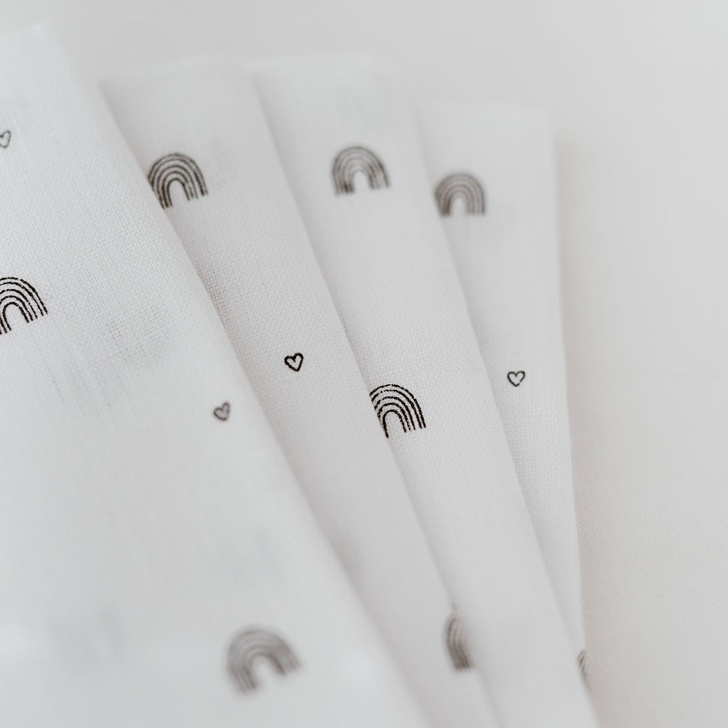 Leinen Servietten Regenbogen im 4er Set