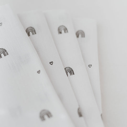 Leinen Servietten Regenbogen im 4er Set