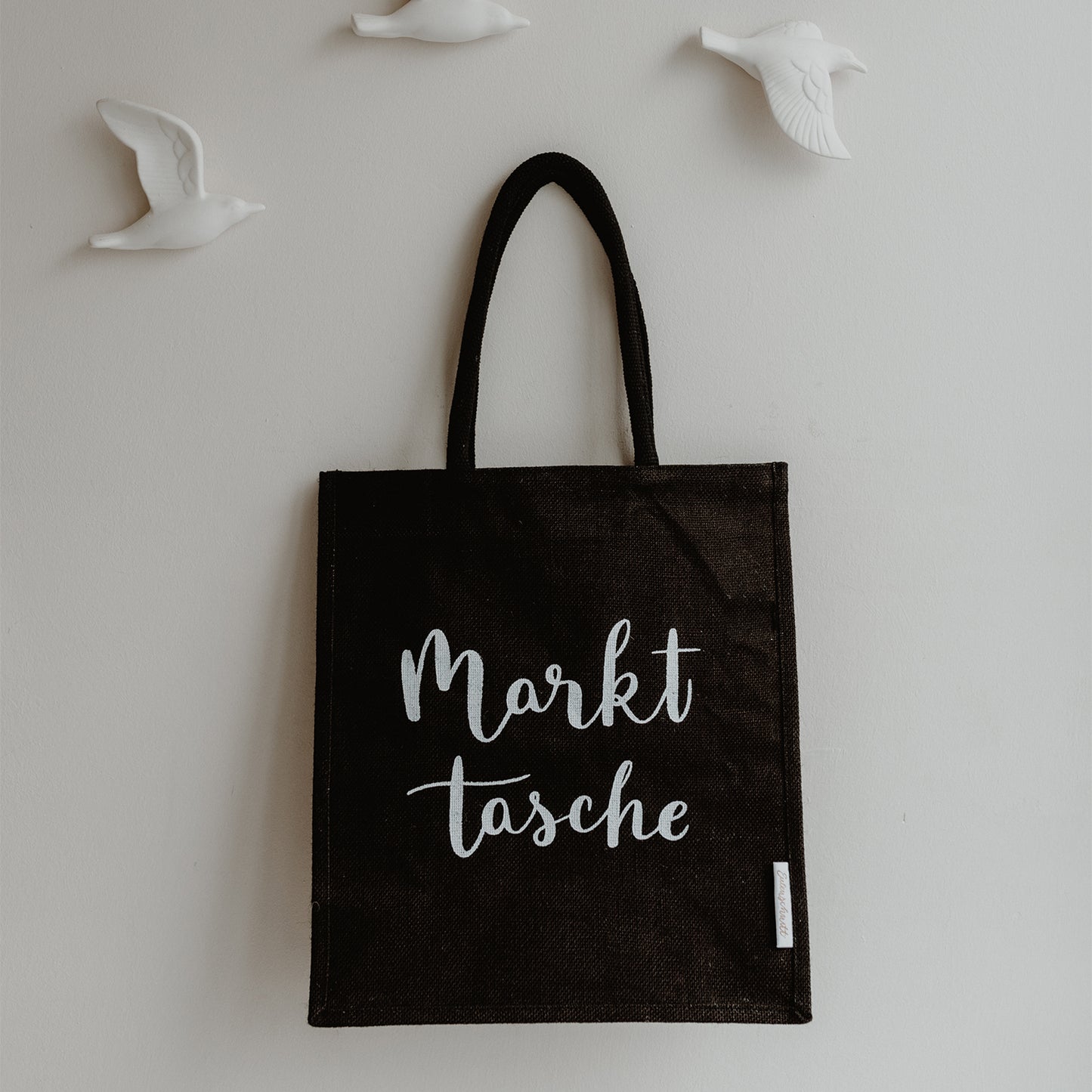 Jute Shopper Markttasche schwarz